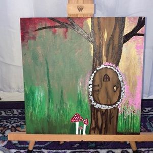 12x12 wood fairy door 🧚‍♀️ 🍄 🌳 by C. Gingras